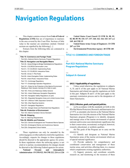 Navigation Regulations