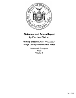 Statement and Return Report by Election District