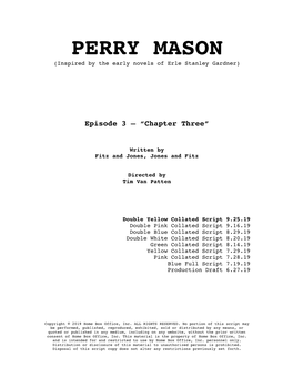 PERRY MASON (Inspired by the Early Novels of Erle Stanley Gardner)