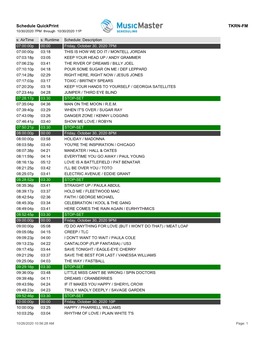 Schedule Quickprint TKRN-FM