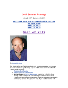 2017 Summer Rankings