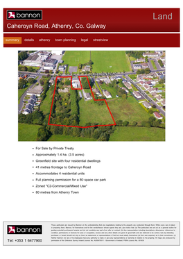 Caheroyn Road, Athenry, Co. Galway Summary Details Athenry Town Planning Legal Streetview