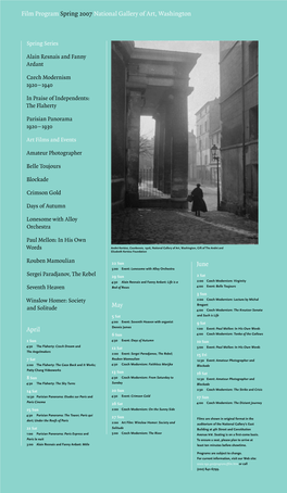 April May June Film Program Spring 2007 National Gallery of Art