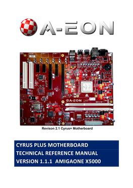 Cyrus Plus Technical Reference Manual 1.1.1 2/36