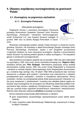 4. Obszary Współpracy Euroregionalnej Na Granicach Polski