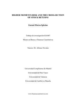 Higher Moments Risk and the Cross-Section of Stock Returns