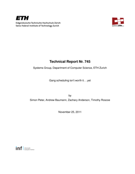 Technical Report Nr. 745