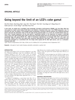 Going Beyond the Limit of an LCD's Color Gamut