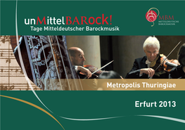 Unmittelbarock! Tage Mitteldeutscher Barockmusik