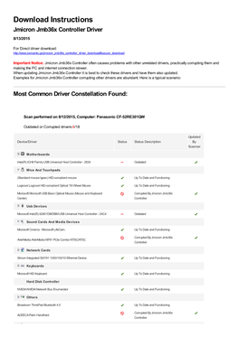 Jmicron Jmb36x Controller Driver 8/13/2015