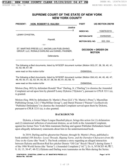 M) Standard Form -- Ruling on Motion (Short Form