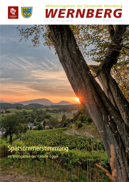 Mitteilungsblatt Der Gemeinde Wernberg WERNBERG Nr