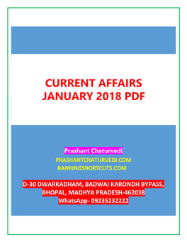 Current Affairs January 2018 Pdf