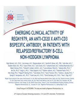 REGN1979 in Patients with R/R B-NHL