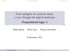 Propositional Logic 3