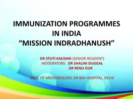 Mission Indradhanush”