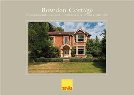 Bowden Cottage 17 BOWDEN HILL, LACOCK, CHIPPENHAM, WILTSHIRE, SN15 2PW