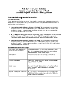 Geocode Program Information and Application