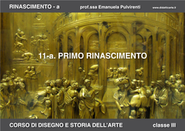 11-A. PRIMO RINASCIMENTO