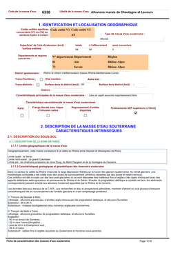 6330 1. Identification Et Localisation Geographique