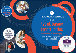 Retail/Leisure Opportunities