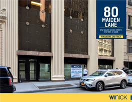 Maiden Lane Btw William & Gold Streets New York, Ny 10038