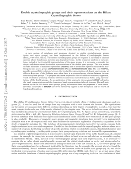 Arxiv:1706.09272V2 [Cond-Mat.Mes-Hall] 2 Oct 2017 Crystallography Involving Crystallographic Groups, Their Group-Subgroup Relations and Irreducible Representations