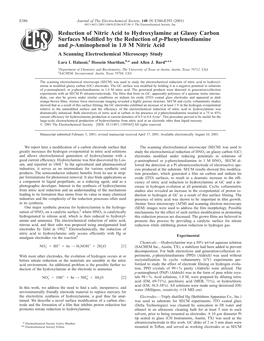 Reduction of Nitric Acid to Hydroxylamine at Glassy Carbon