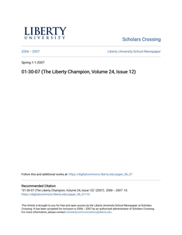 01-30-07 (The Liberty Champion, Volume 24, Issue 12)