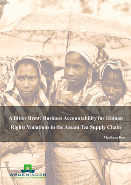 Business Accountability for Human Rights Violations in the Assam Tea