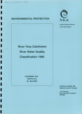 ENVIRONMENTAL PROTECTION River Tavy Catchment River Water