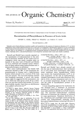 The Journal of Organic Chemistry 1957 Volume.22 No.3