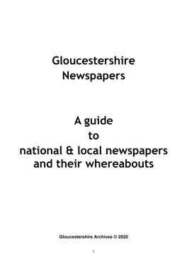 Gloucestershire Newspapers