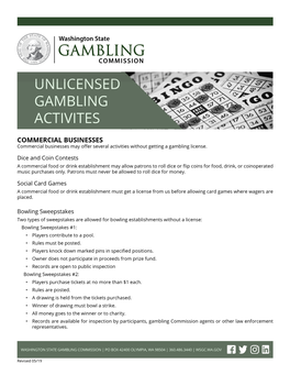 Unlicensed Gambling Activities