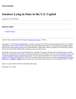 Senators Lying in State in the U.S. Capitol
