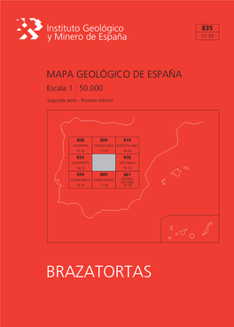 BRAZATORTAS MAPA GEOLÓGICO DE ESPAÑA Escala 1:50.000