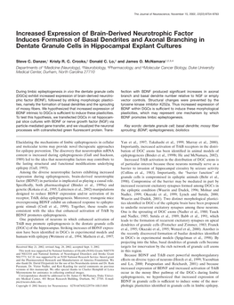 Increased Expression of Brain-Derived Neurotrophic Factor