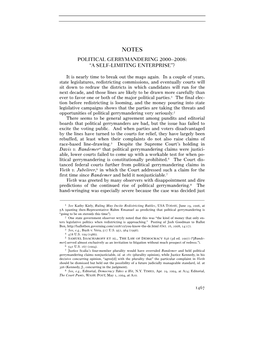 Political Gerrymandering 2000–2008: “A Self-Limiting Enterprise”?