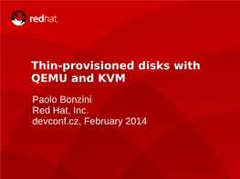Thin-Provisioned Disks with QEMU and KVM