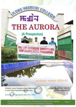 The Aurora: an Information Bulletin of Lilong Haoreibi College for the Academic Session 2020-21 Published by the Research &