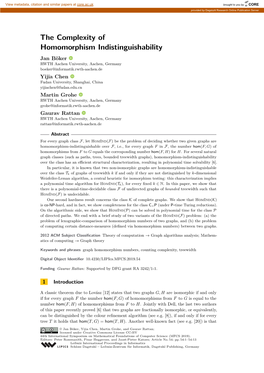 The Complexity of Homomorphism Indistinguishability