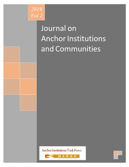 2019 Journal on Anchor Institutions and Communities