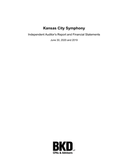 Kansas City Symphony Audit