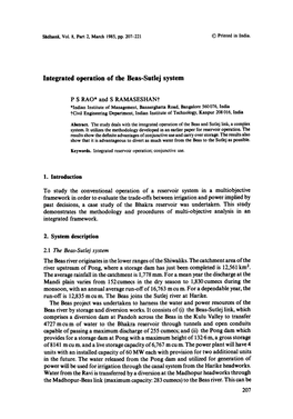 Integrated Operation of the Beas-Sutlej System