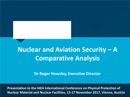 Nuclear and Aviation Security – a Comparative Analysis