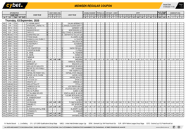 Midweek Regular Coupon 31/08/2020 11:05 1 / 2