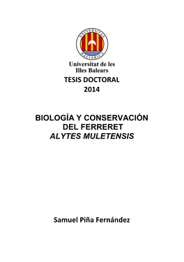 Tesis Doctoral 2014 Biología Y Conservación Del Ferreret