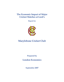 Marylebone Cricket Club