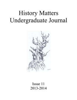 History Matters Undergraduate Journal
