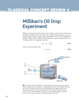 Millikan's Oil Drop Experiment